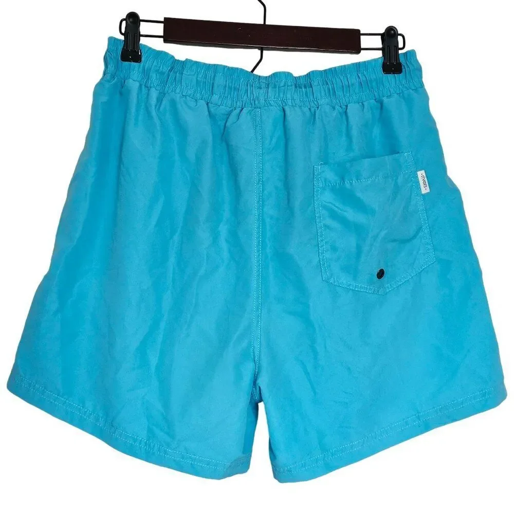 Rivers Board Shorts Swim Trunks Cyan Blue Mens L Chubby, Surf, Beach, Summer